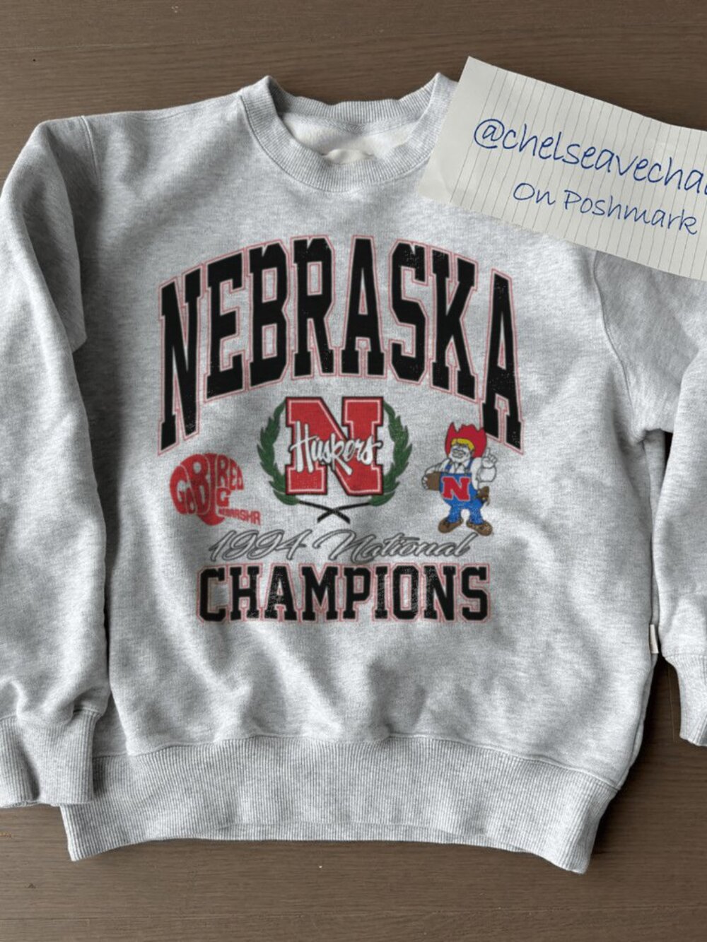 Vintage 1994 University of Nebraska Huskers National Champs Football Sweatshirt